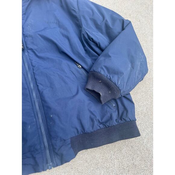 Vintage L.L. Bean Jacket Men Size XL REG Navy Fleece Collared Insulated Full Zip - Picture 3 of 6